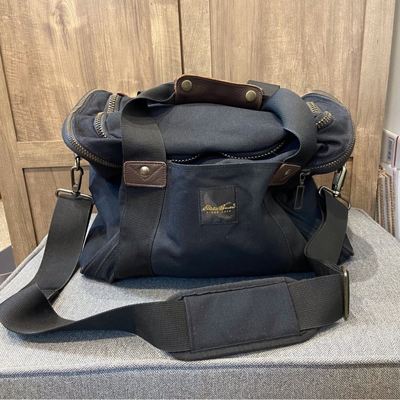 Eddie Bauer Bags Eddie Bauer Canvas Duffel Bag Black Poshmark